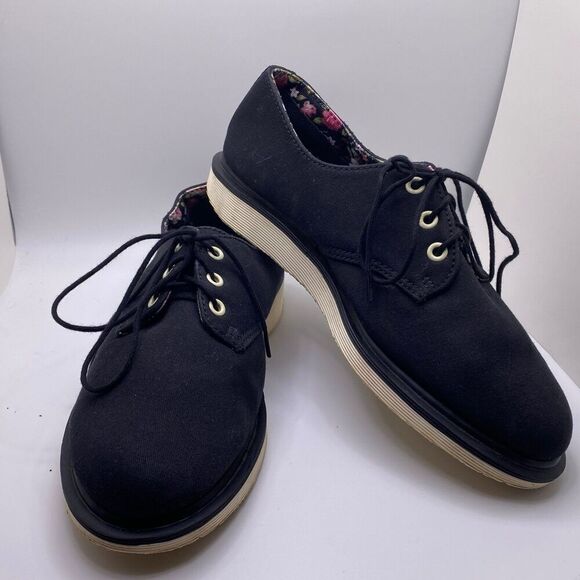 Dr. Martens Pierce Women's Size 9 Black Canvas Oxford Casual Shoes - Picture 2 of 11
